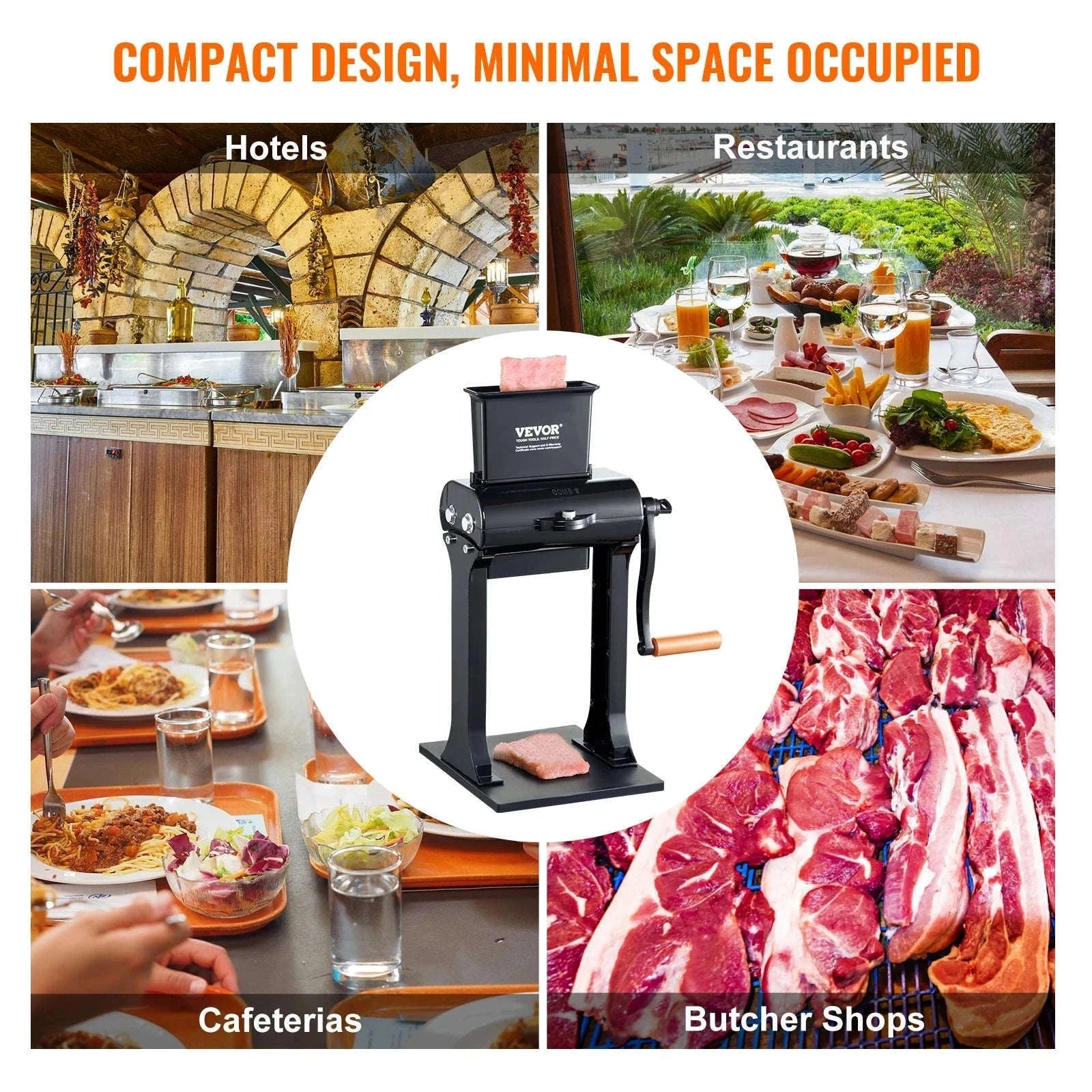 Commercial Meat Tenderizer Heavy Duty Stainless Steel Manual Kitchen Machine-Canada