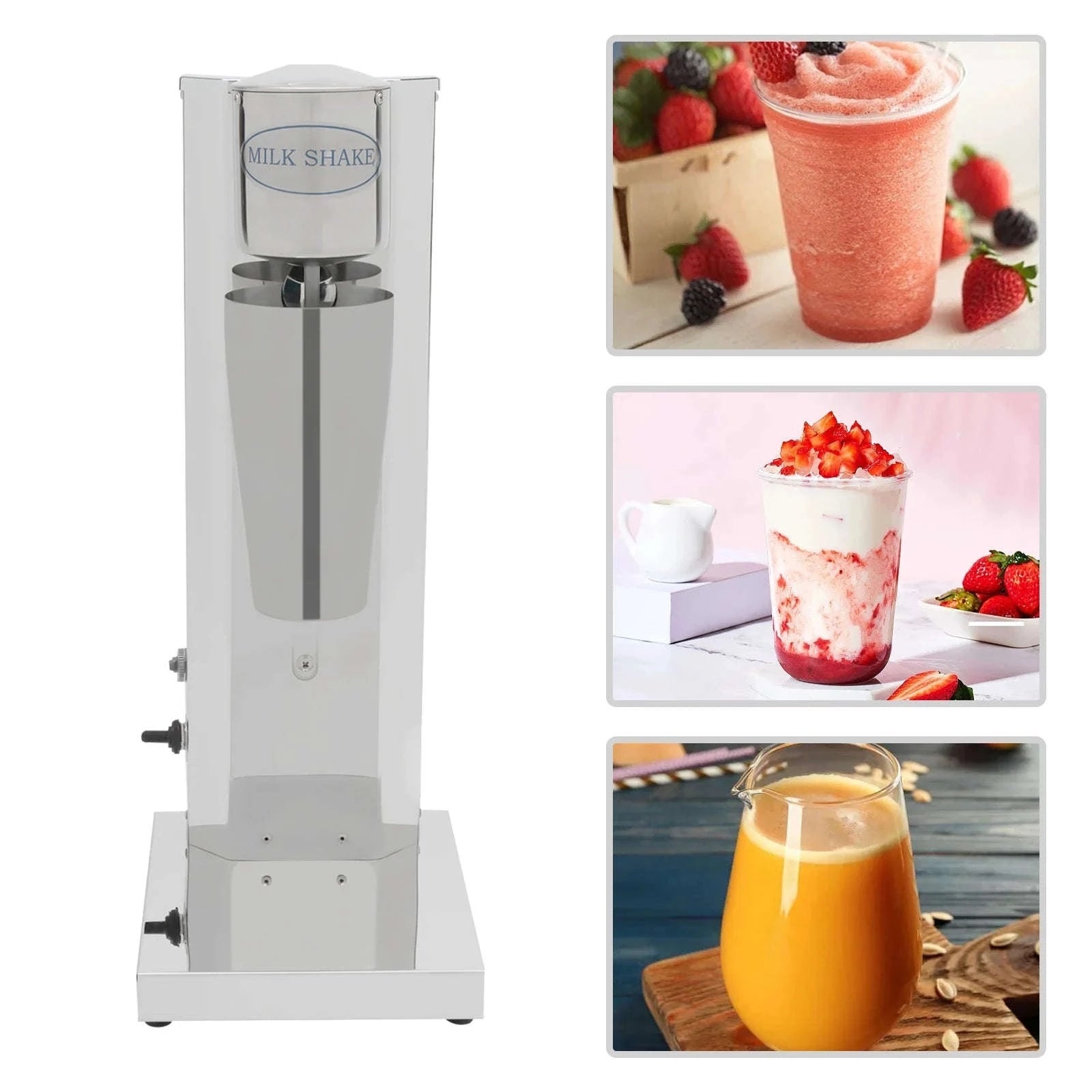Commercial Milkshake Machine 180W 650ML 18000RPM Stainless Steel-EU   220V / United States