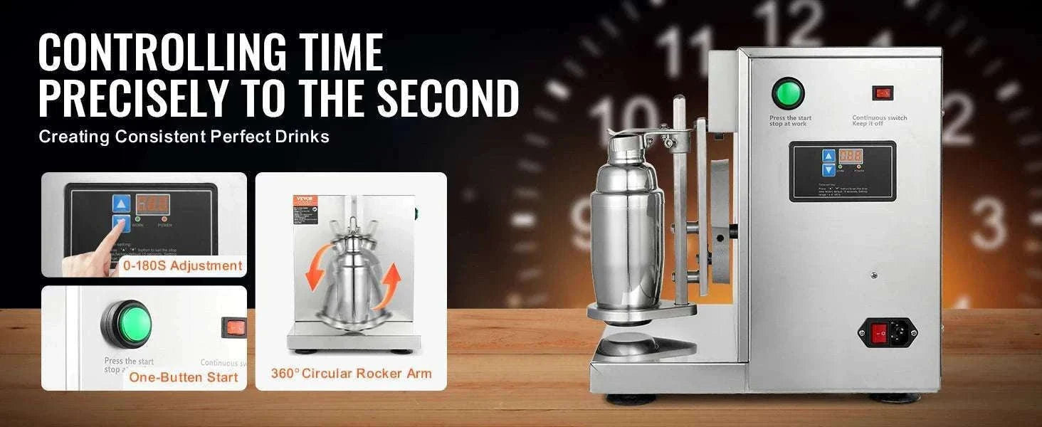 Commercial Milkshake & Milk Tea Shaker Machine 120W Single Head-US 110V