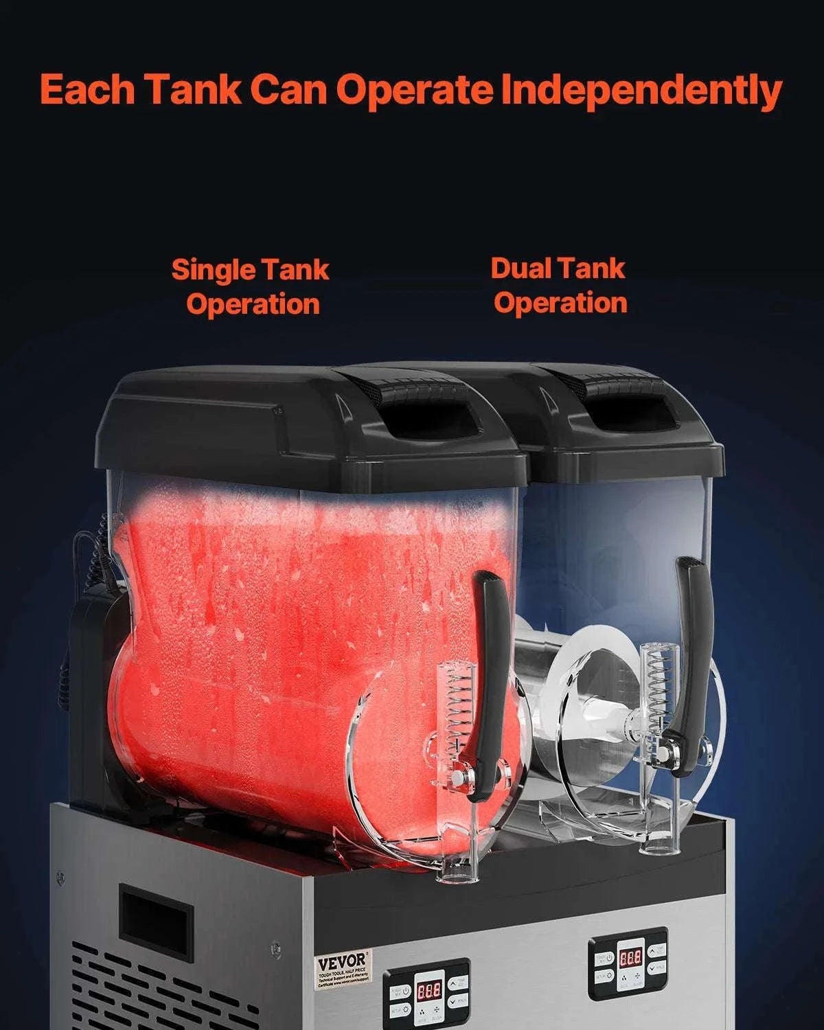 Commercial Slushy Machine 1–3 Tanks 3–36L Frozen Drink Maker-1 x 4L Tank / CZECH REPUBLIC