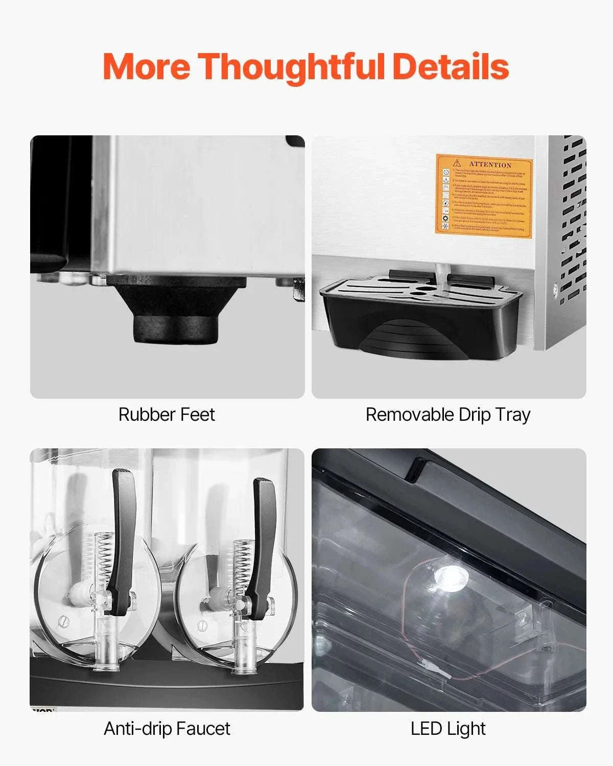 Commercial Slushy Machine 1–3 Tanks 3–36L Frozen Drink Maker-1 x 4L Tank / CZECH REPUBLIC
