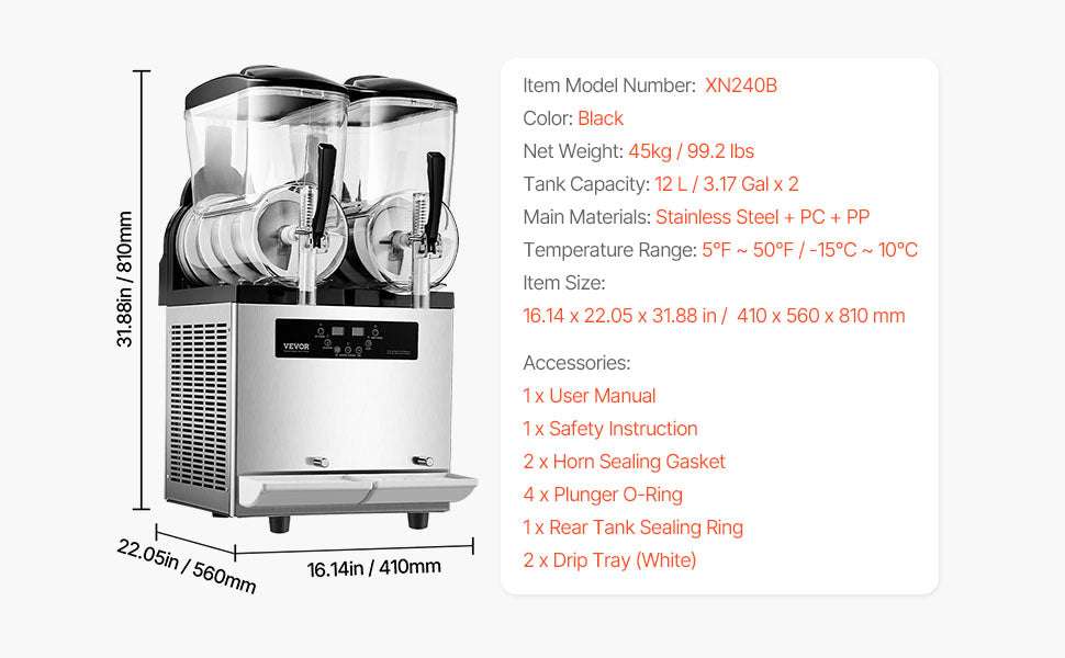 Commercial Slushy Machine 1–3 Tanks 3–36L Frozen Drink Maker-1 x 4L Tank / CZECH REPUBLIC