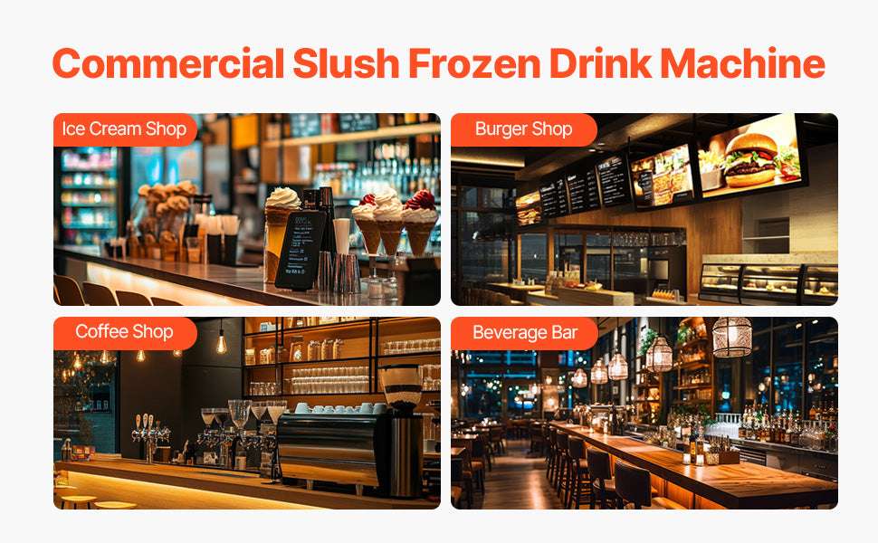 Commercial Slushy Machine with Dual 3L Tanks & Temperature Control-2 X 3L / United States