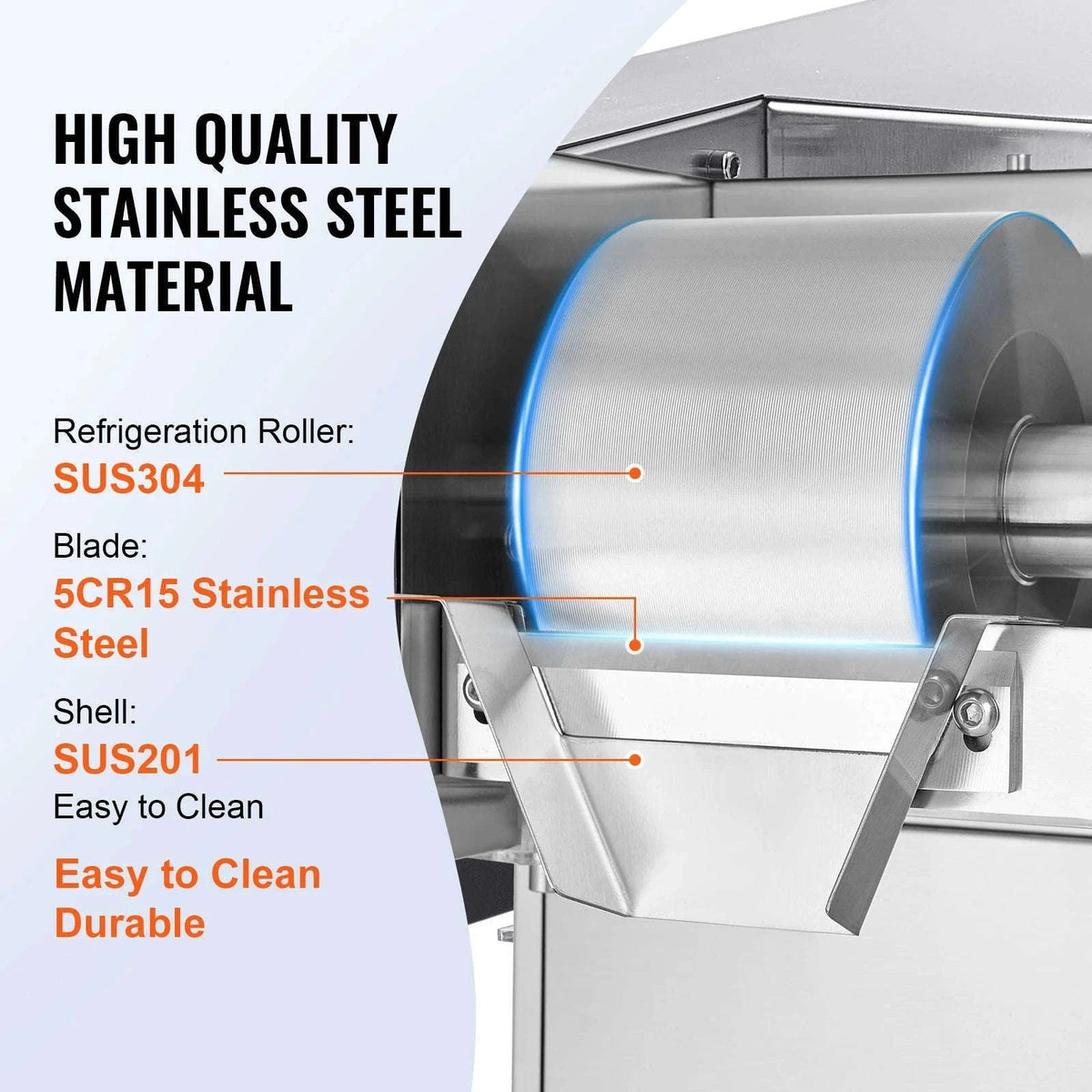 Commercial Snowflake Ice Machine Stainless Steel Air-Cooled System-360W / United States