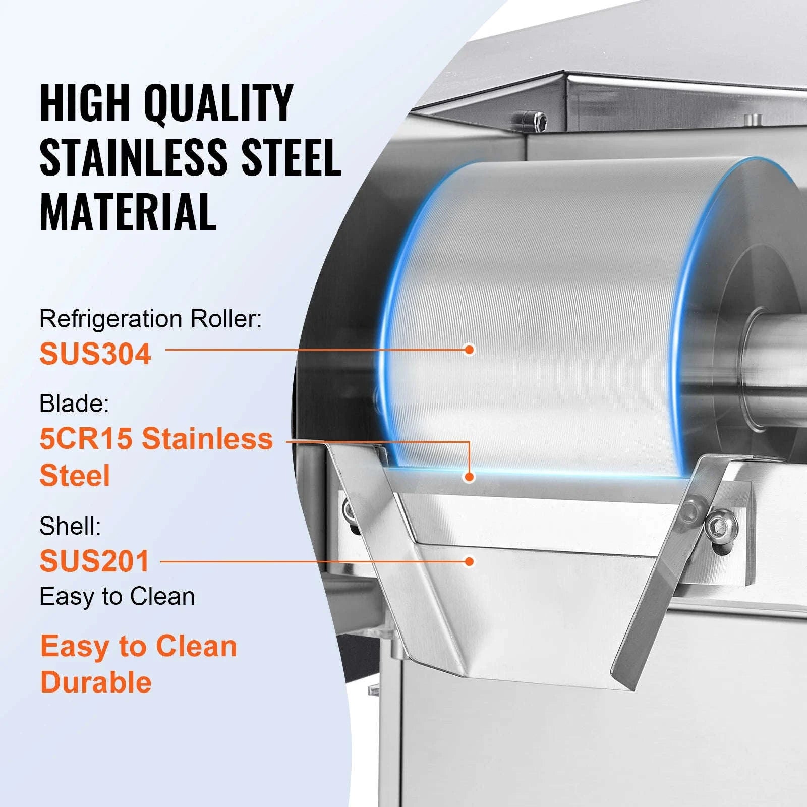 Commercial Snowflake Ice Machine Stainless Steel Air-Cooled System-360W / United States
