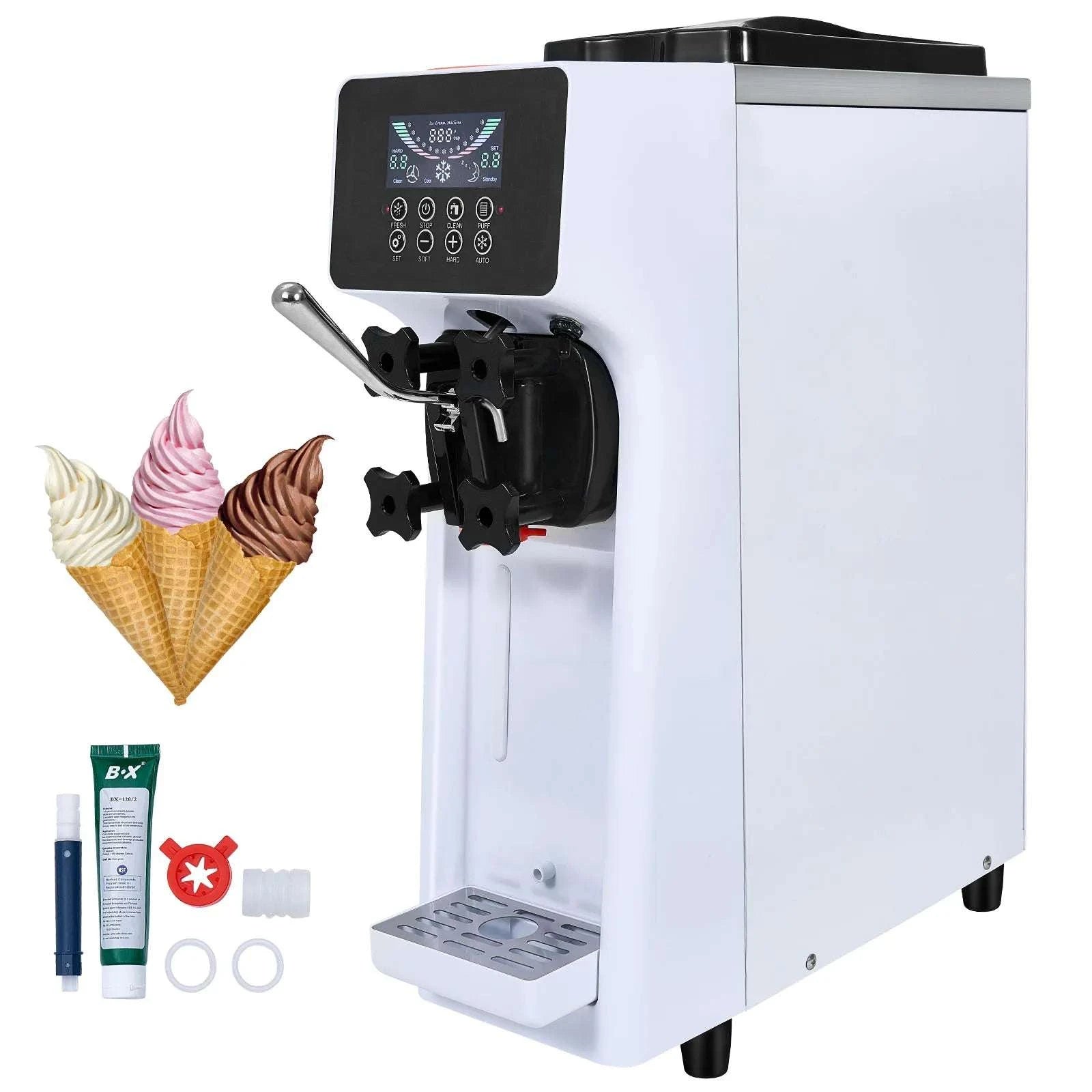 Commercial Soft Serve Ice Cream Machine with Touch Screen Control-101lb