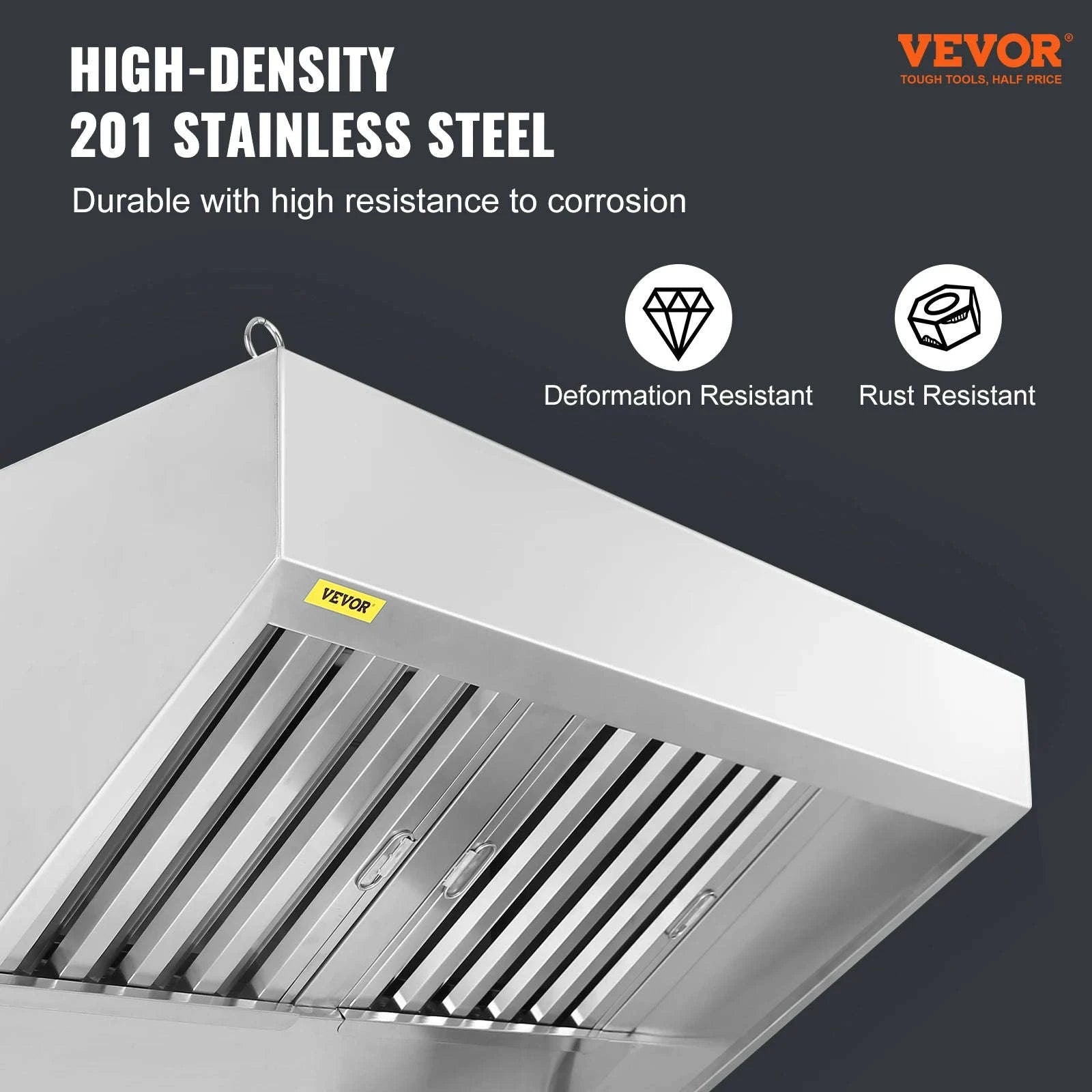 Commercial Stainless Steel Exhaust Hood Under Cabinet Range Hood-6FT 0.5HP / United States