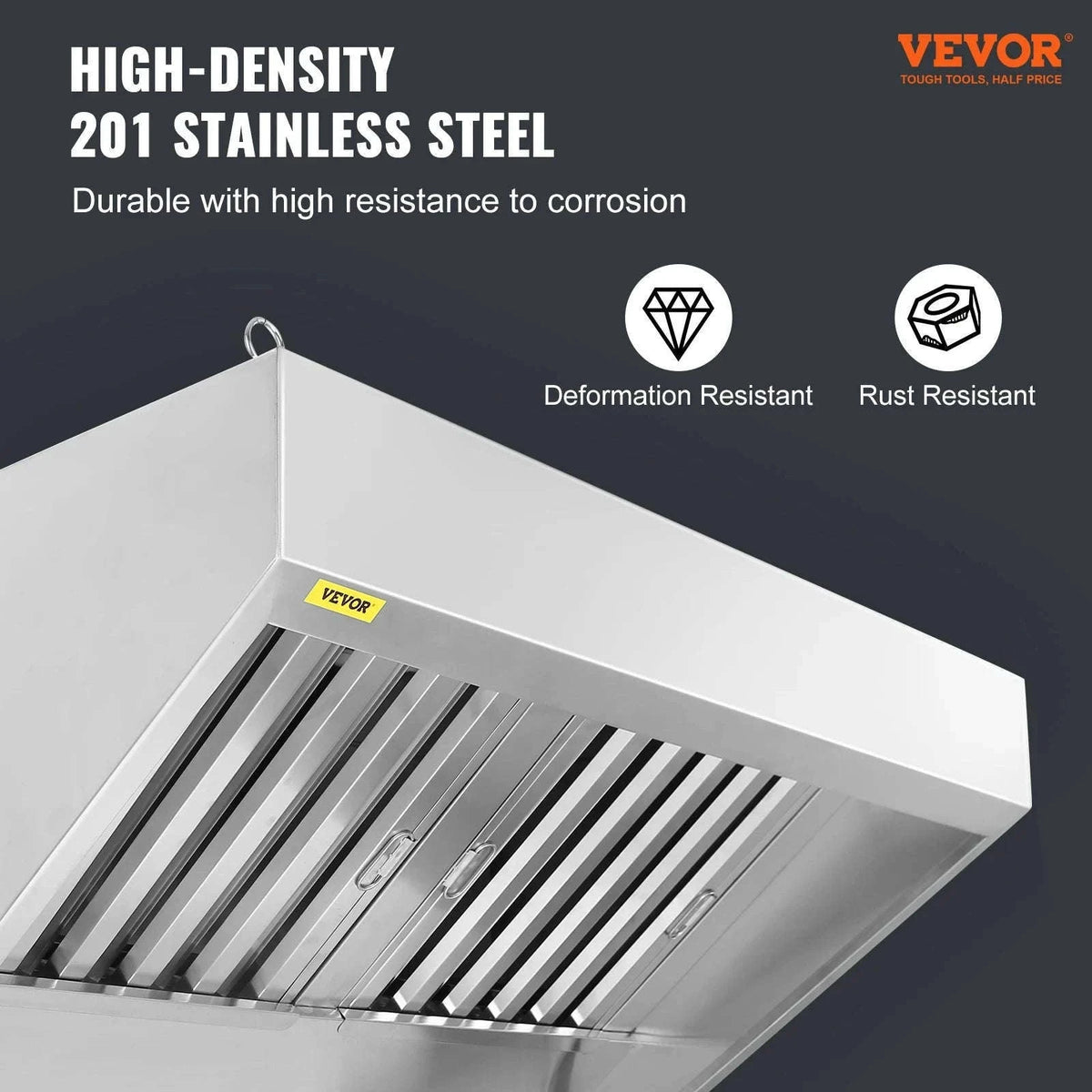 Commercial Stainless Steel Exhaust Hood Under Cabinet Range Hood-6FT 0.5HP / United States