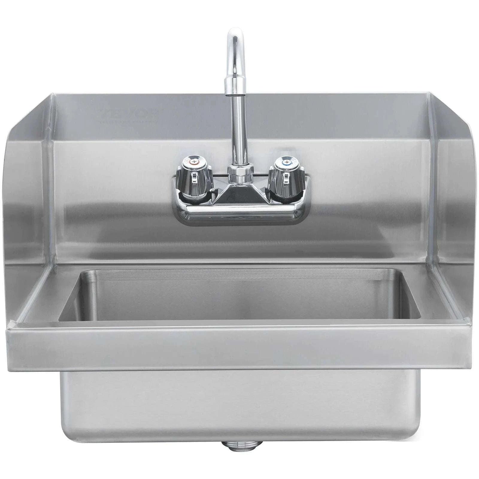 Commercial Stainless Steel Wall-Mount Hand Sink with Faucet-14x10inch / United States