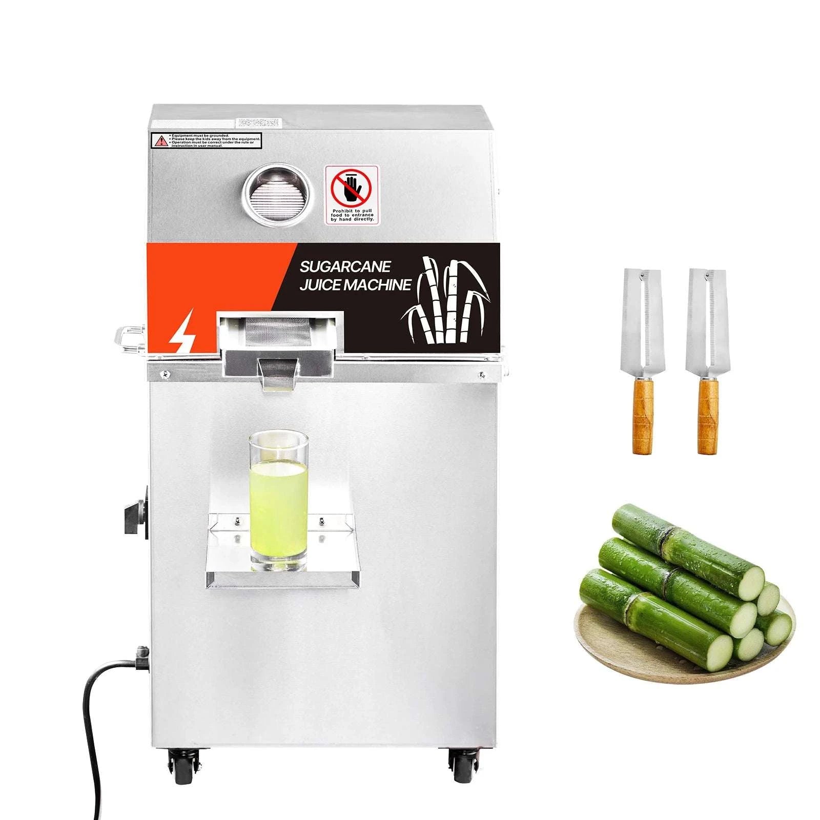 Commercial Sugar Cane Juicer 800W High Output 3-Roller Machine-661LBS per hour / United States