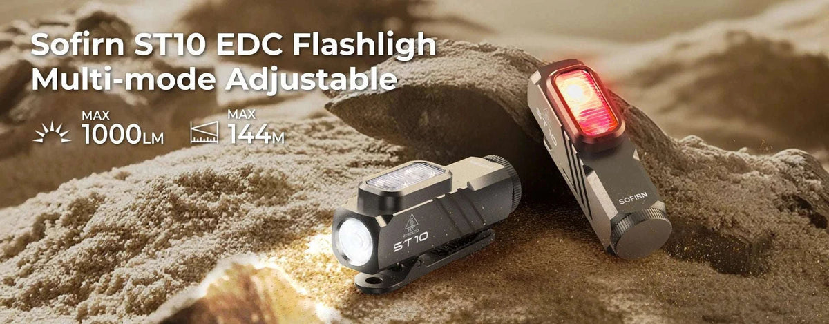 Compact 1000LM USB-C Rechargeable EDC Flashlight with Magnetic Clip-6500K-7000K / GREEN / China Mainland|14500