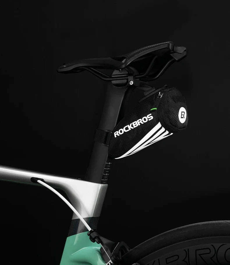 Compact Bike Saddle Bag with Reflective Design & Tool Storage-C28BK Buckle style
