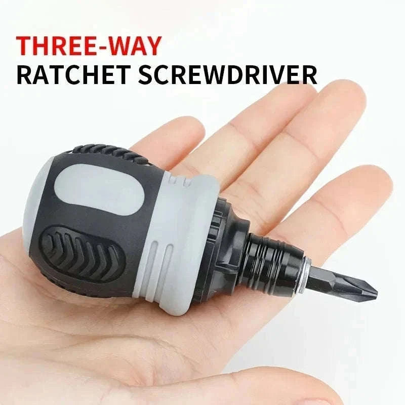 Compact Ratchet Screwdriver Set-black