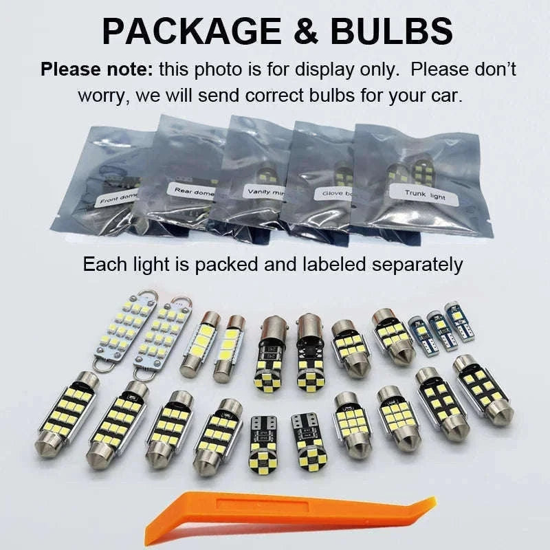 Complete LED Interior Dome Light Kit for B5 B6 B7 B8 CC Sedan Variant 1998-2020-purple / B6 Sedan - 16PCS