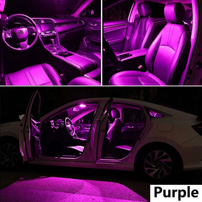 Complete LED Interior Dome Light Kit for B5 B6 B7 B8 CC Sedan Variant 1998-2020-purple / B6 Sedan - 16PCS