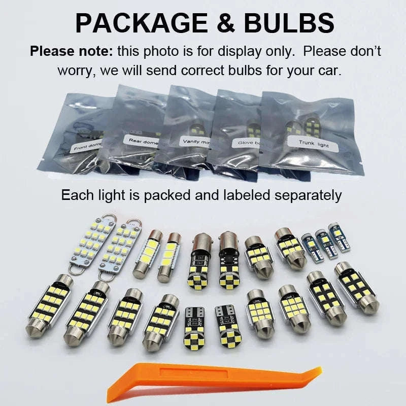Complete LED Interior Dome Light Kit for B5 B6 B7 B8 CC Sedan Variant 1998-2020-purple / B6 Sedan - 16PCS