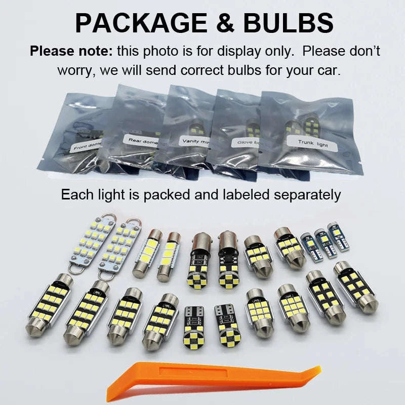 Complete LED Interior Dome Light Kit for B5 B6 B7 B8 CC Sedan Variant 1998-2020-purple / B6 Sedan - 16PCS