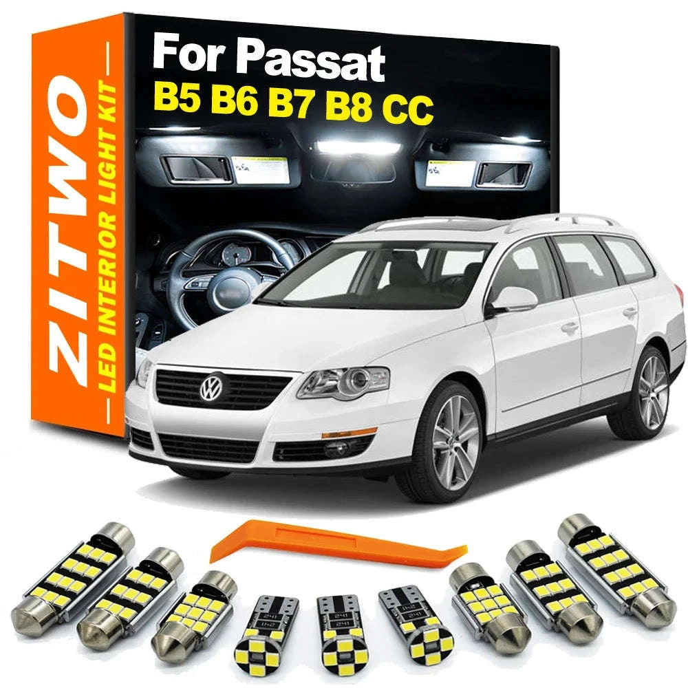Complete LED Interior Dome Light Kit for B5 B6 B7 B8 CC Sedan Variant 1998-2020-purple / B6 Sedan - 16PCS