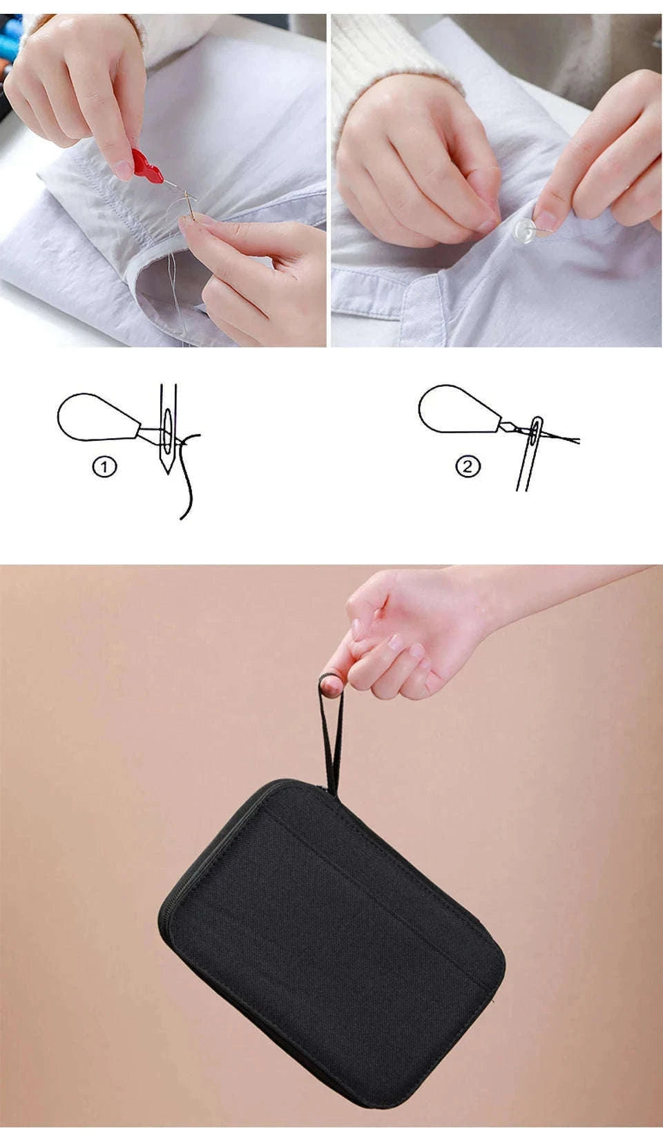 Complete Sewing Kit for Home Repairs, Travel and Crafts-S