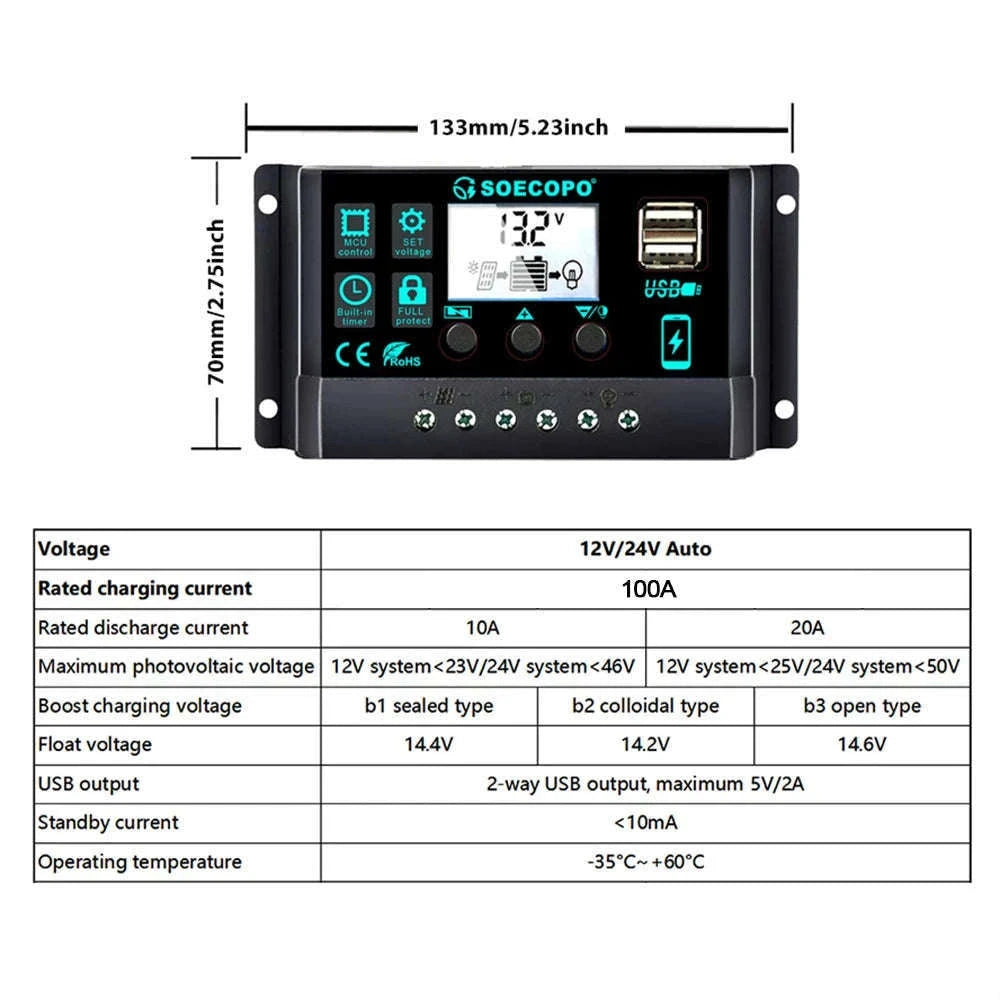 Complete Solar Kit with 800W Pure Sine Inverter & 20W Panel-220V Solar Kit
