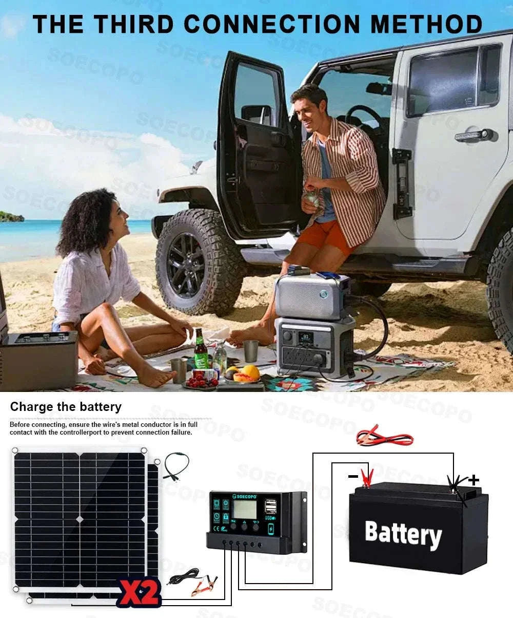 Complete Solar Power Kit 10000W Peak Inverter for Off-Grid Use-110V Solar Set