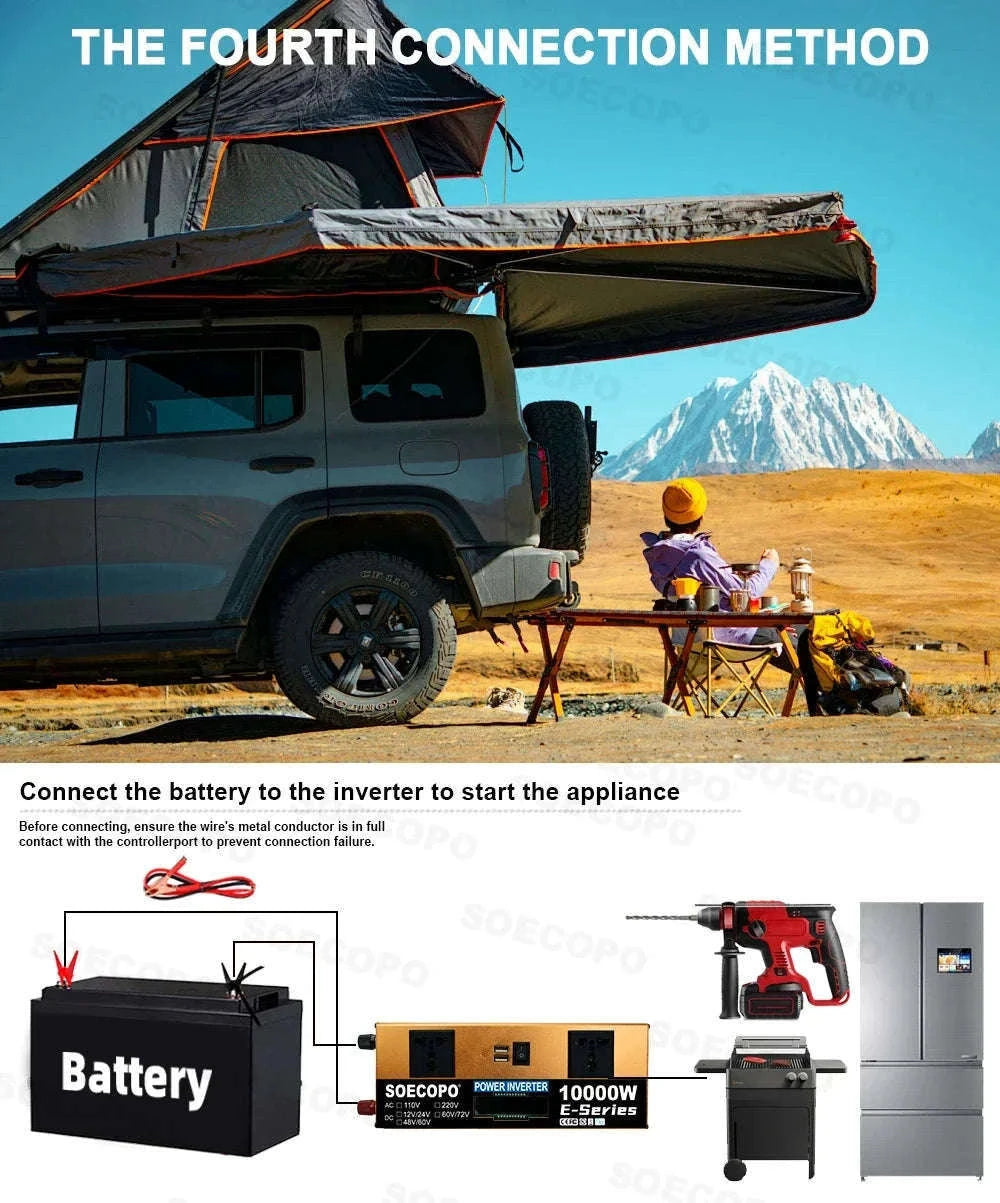 Complete Solar Power Kit 10000W Peak Inverter for Off-Grid Use-110V Solar Set