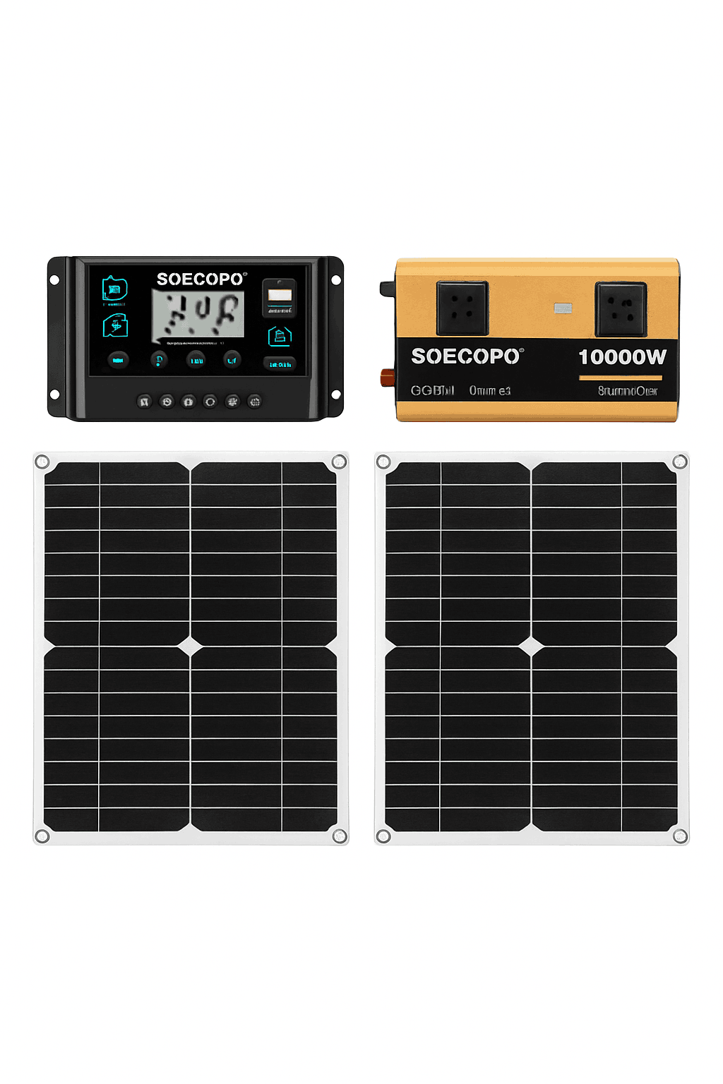 Complete Solar Power Kit 10000W Peak Inverter for Off-Grid Use-110V Solar Set