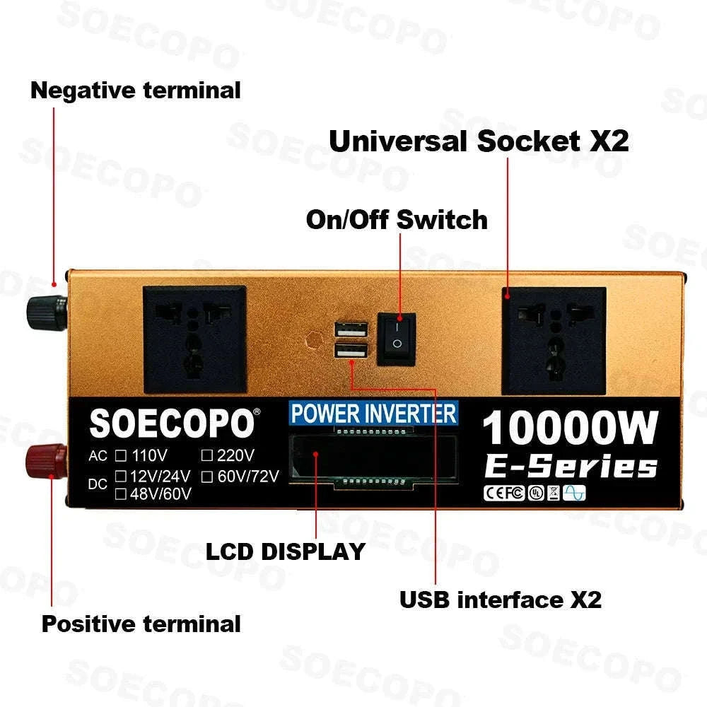 Complete Solar Power Kit 10000W Peak Inverter for Off-Grid Use-110V Solar Set