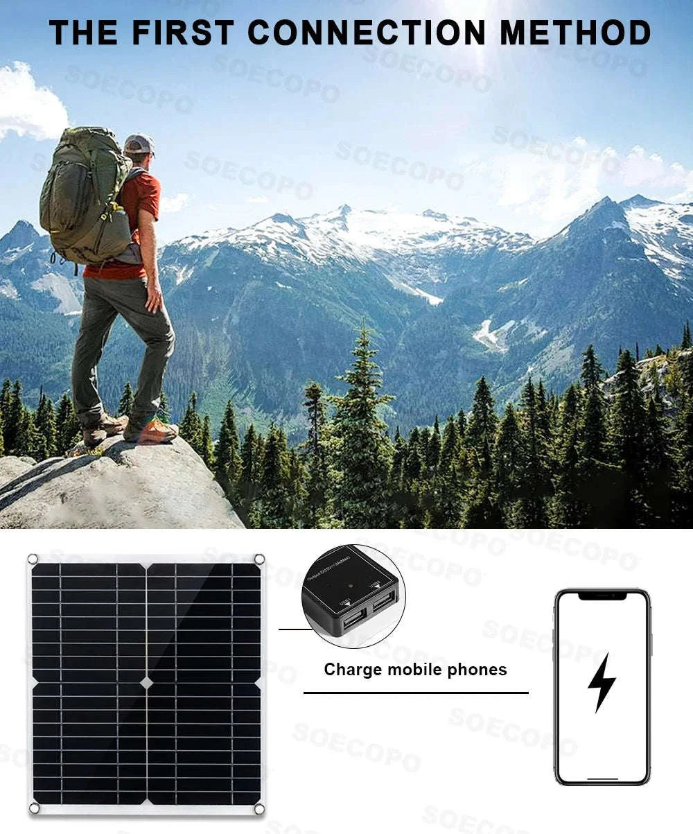 Complete Solar Power Kit 300W Panel, 100A Controller, 12V Inverter-Solar Kit 220V