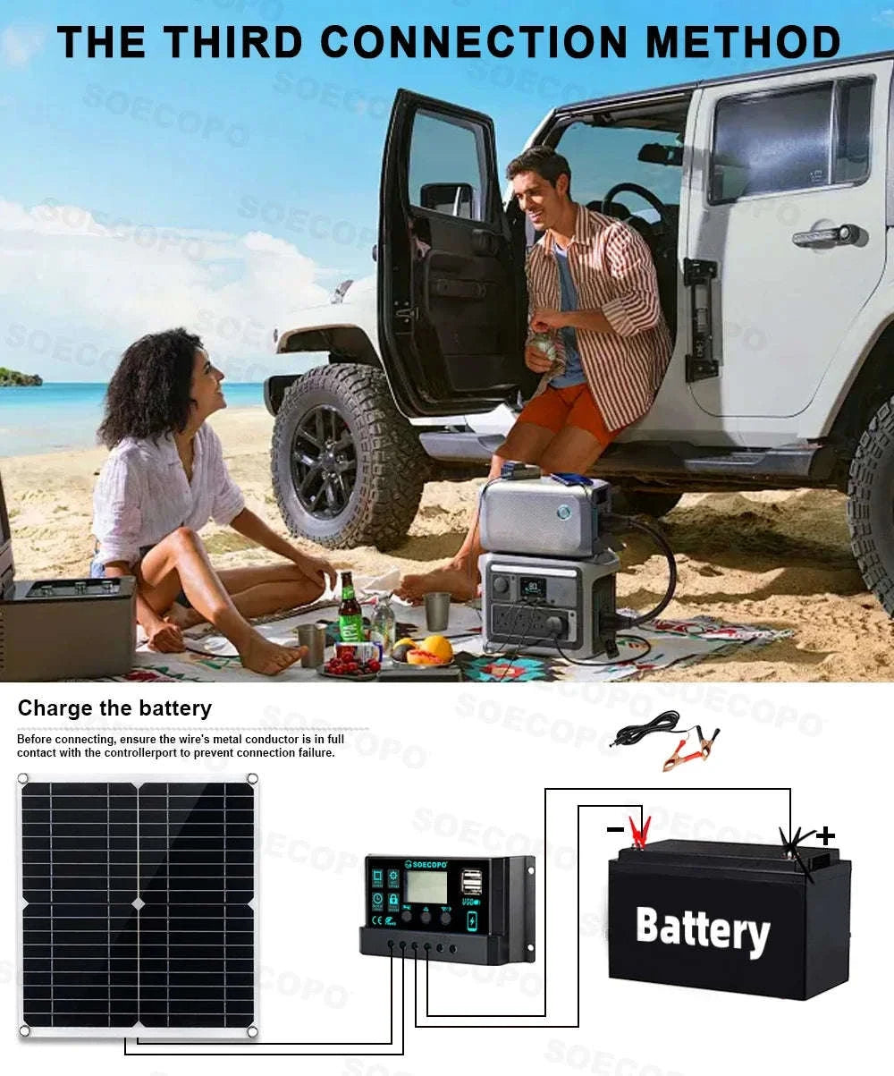 Complete Solar Power Kit 300W Panel, 100A Controller, 12V Inverter-Solar Kit 220V