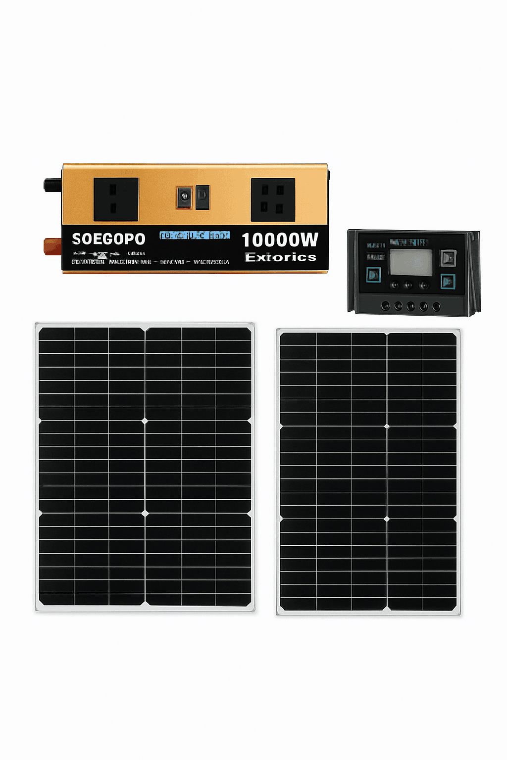 Complete Solar Power Kit with 10000W Inverter for Home & Outdoor Backup-110V Solar Set