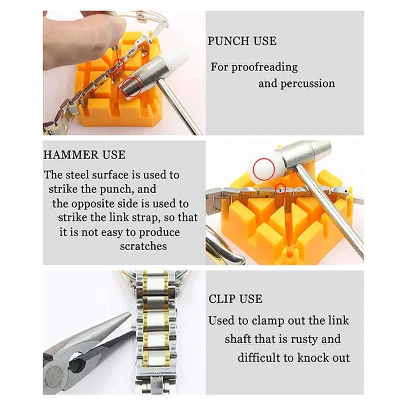 Complete Watch Repair Tool Kit for Battery Replacement & Link Adjustment-149PCS / China Mainland
