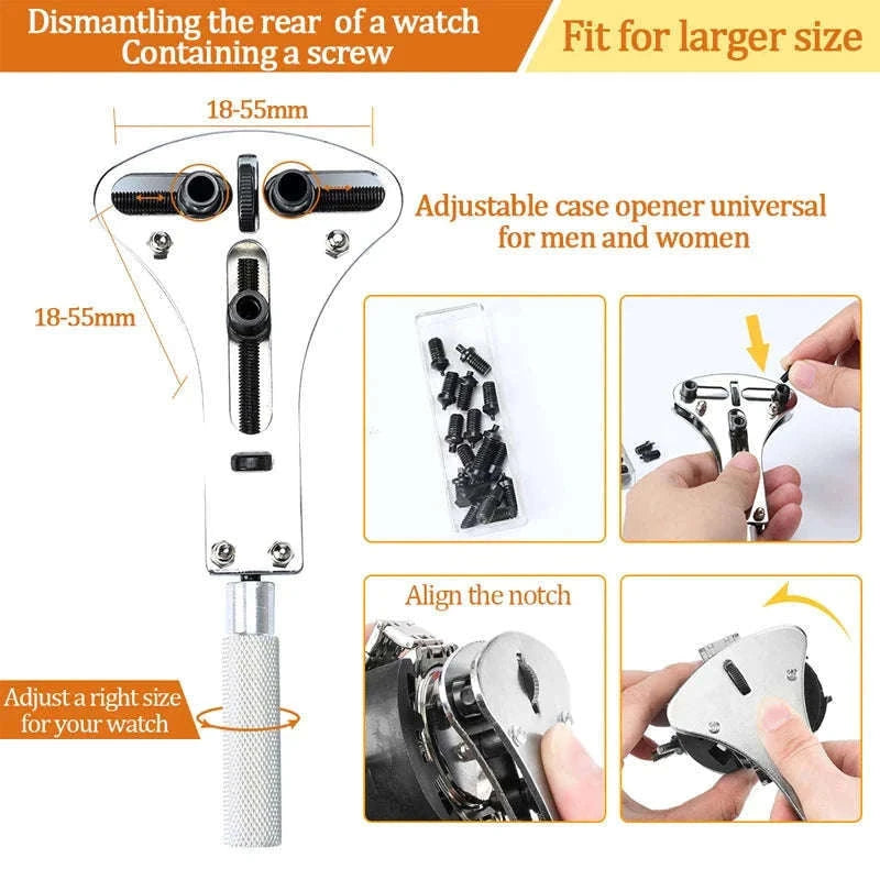 Complete Watch Repair Tool Kit for Battery Replacement & Link Adjustment-149PCS / China Mainland