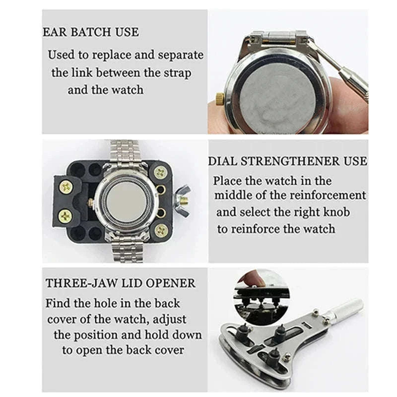Complete Watch Repair Tool Kit for Battery Replacement & Link Adjustment-149PCS / China Mainland