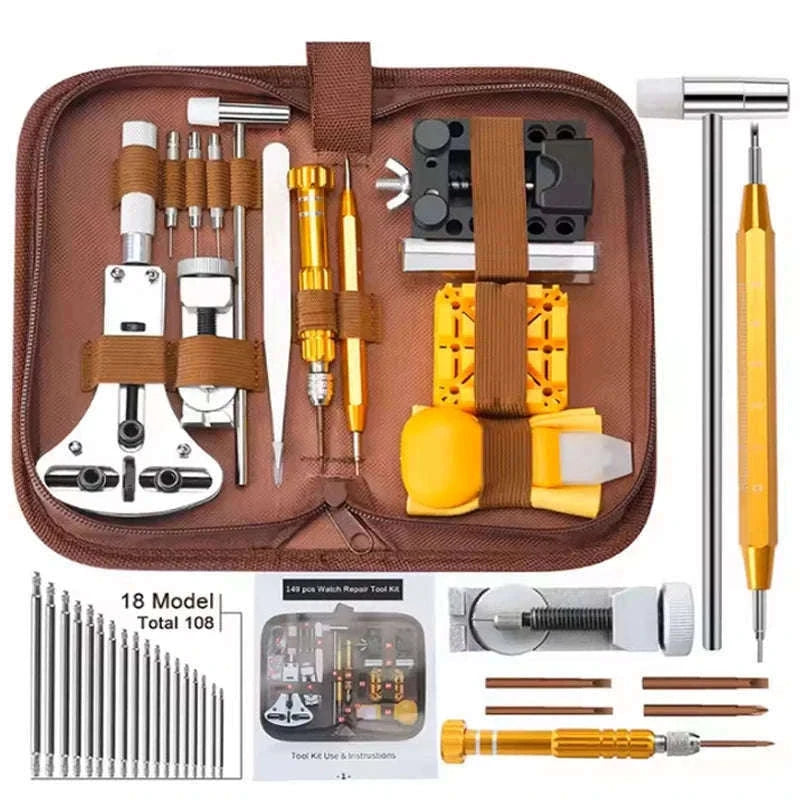 Complete Watch Repair Tool Kit for Battery Replacement & Link Adjustment-149PCS / China Mainland