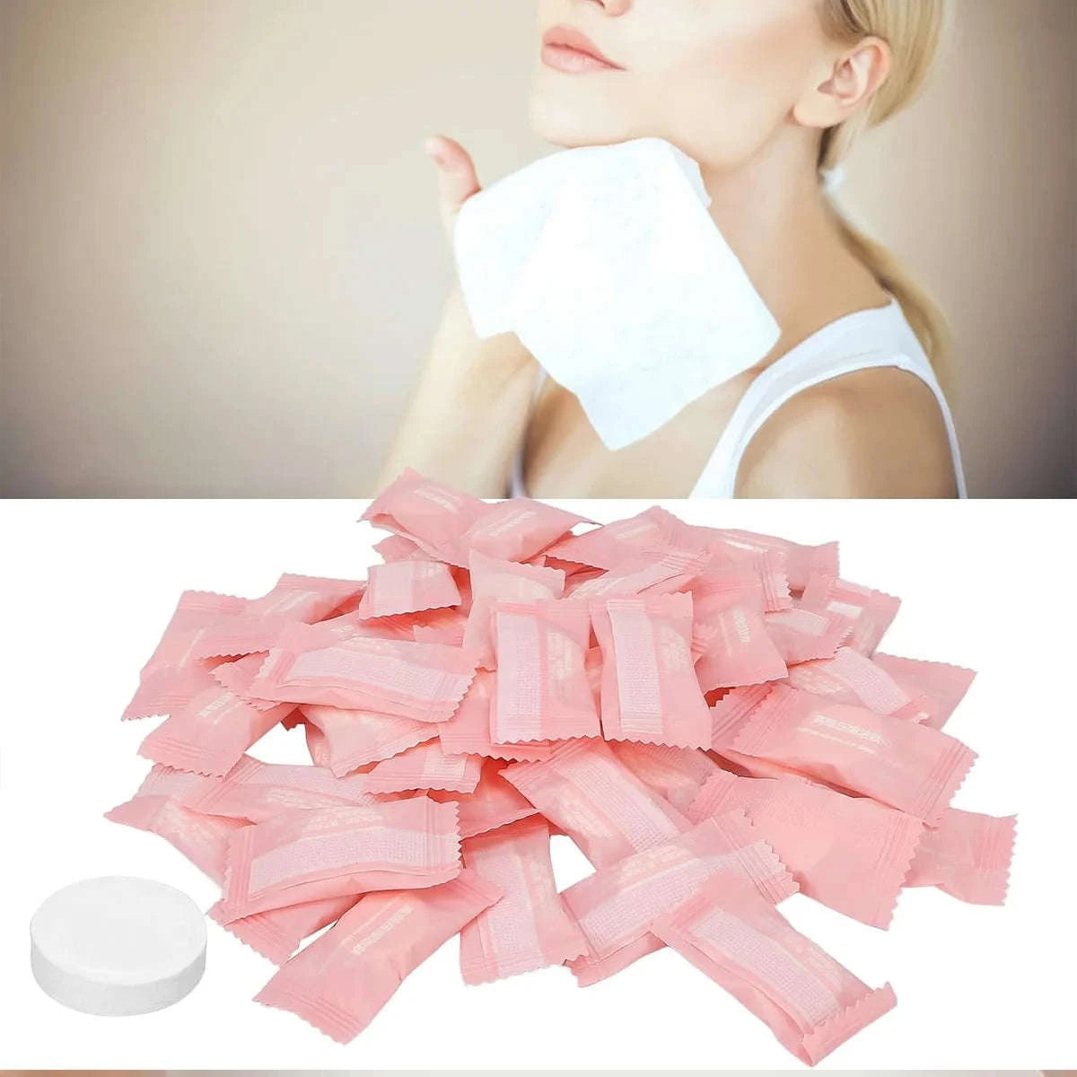 Compressed Cotton Face Towels for Travel, Camping and Daily Use-20pcs / United States