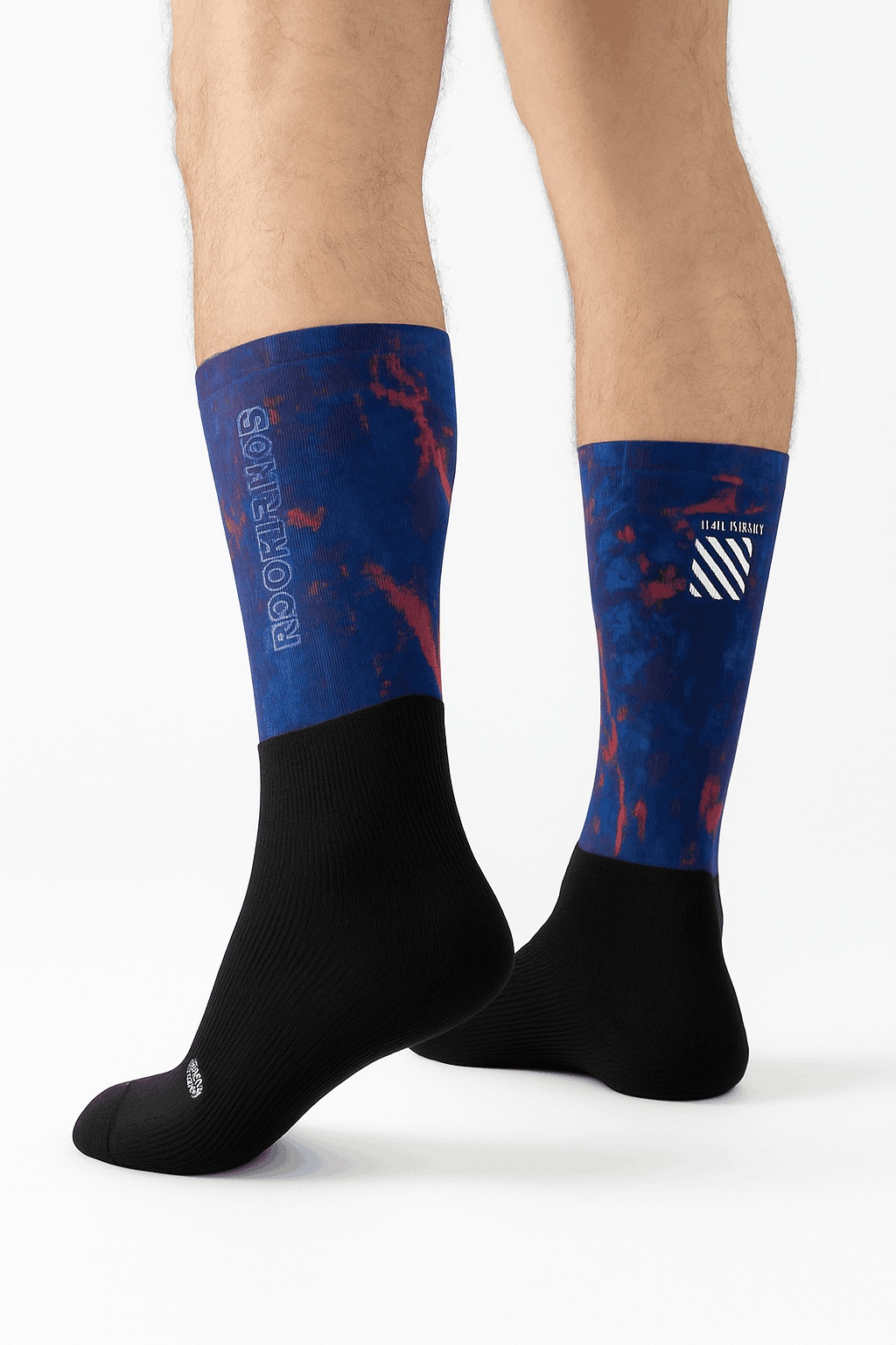 Compression Cycling Socks Knee-High Non-Slip Sports Performance Socks-490065-1 / M(EUR 39-42)