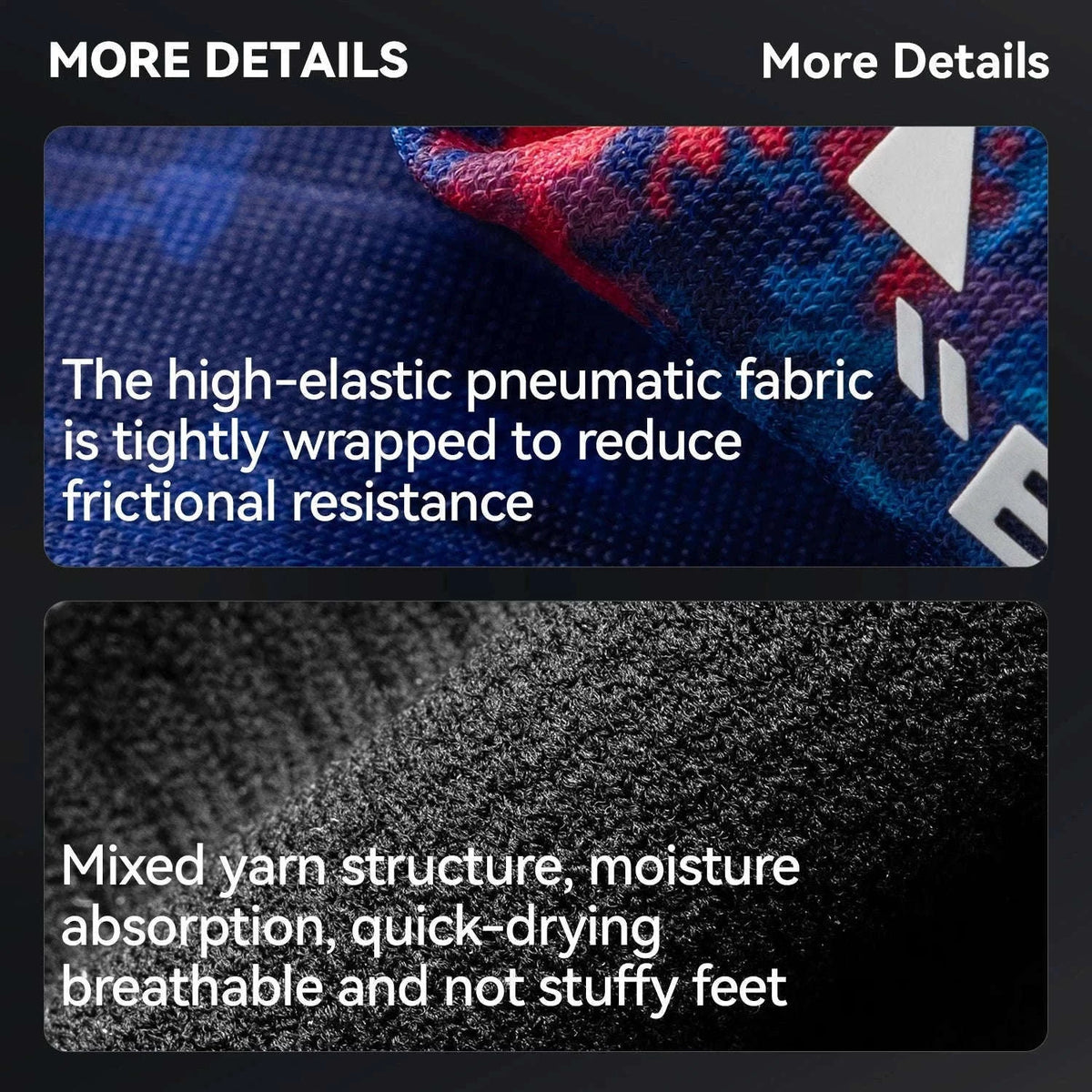 Compression Cycling Socks Knee-High Non-Slip Sports Performance Socks-490065-1 / M(EUR 39-42)
