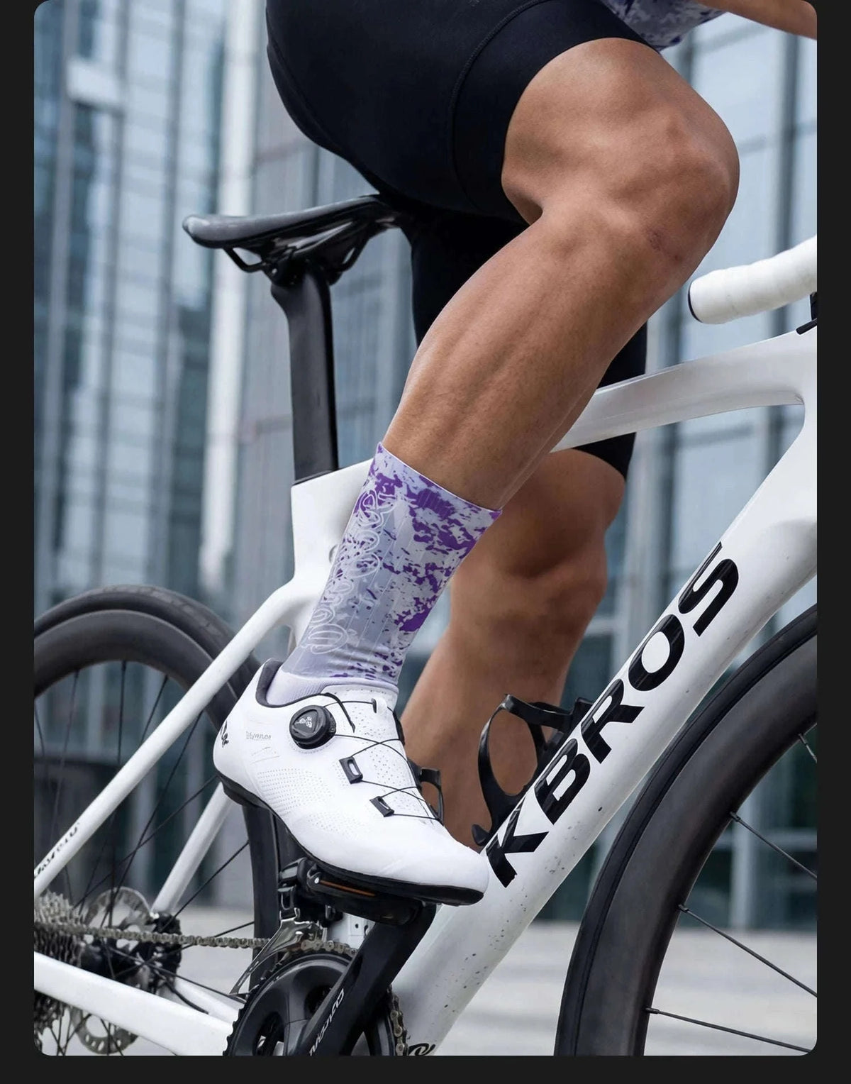 Compression Cycling Socks Knee-High Non-Slip Sports Performance Socks-490065-1 / M(EUR 39-42)