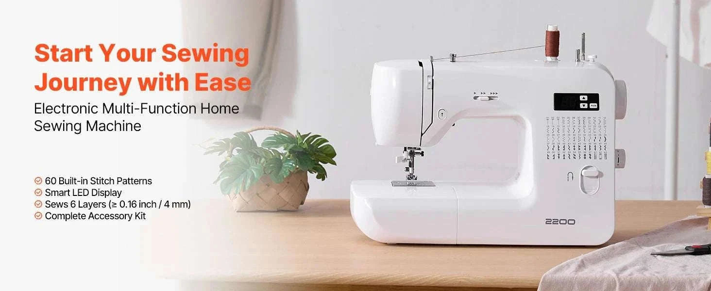Computerized Sewing Machine with 60 Stitches, LED & Heavy-Duty Frame-42w 60 Patt. / United States