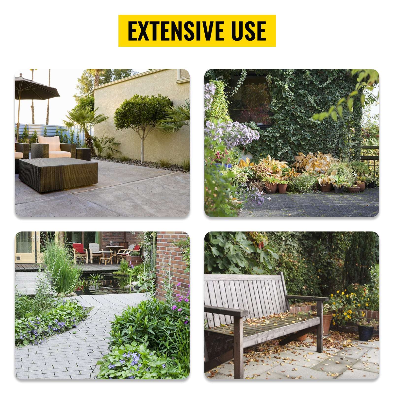 Concrete Stamp Mats 24x24" Set of 4 Stone Texture Skins-United States