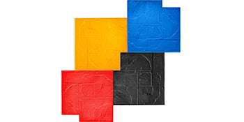 Concrete Stamp Mats 24x24" Set of 4 Stone Texture Skins-United States