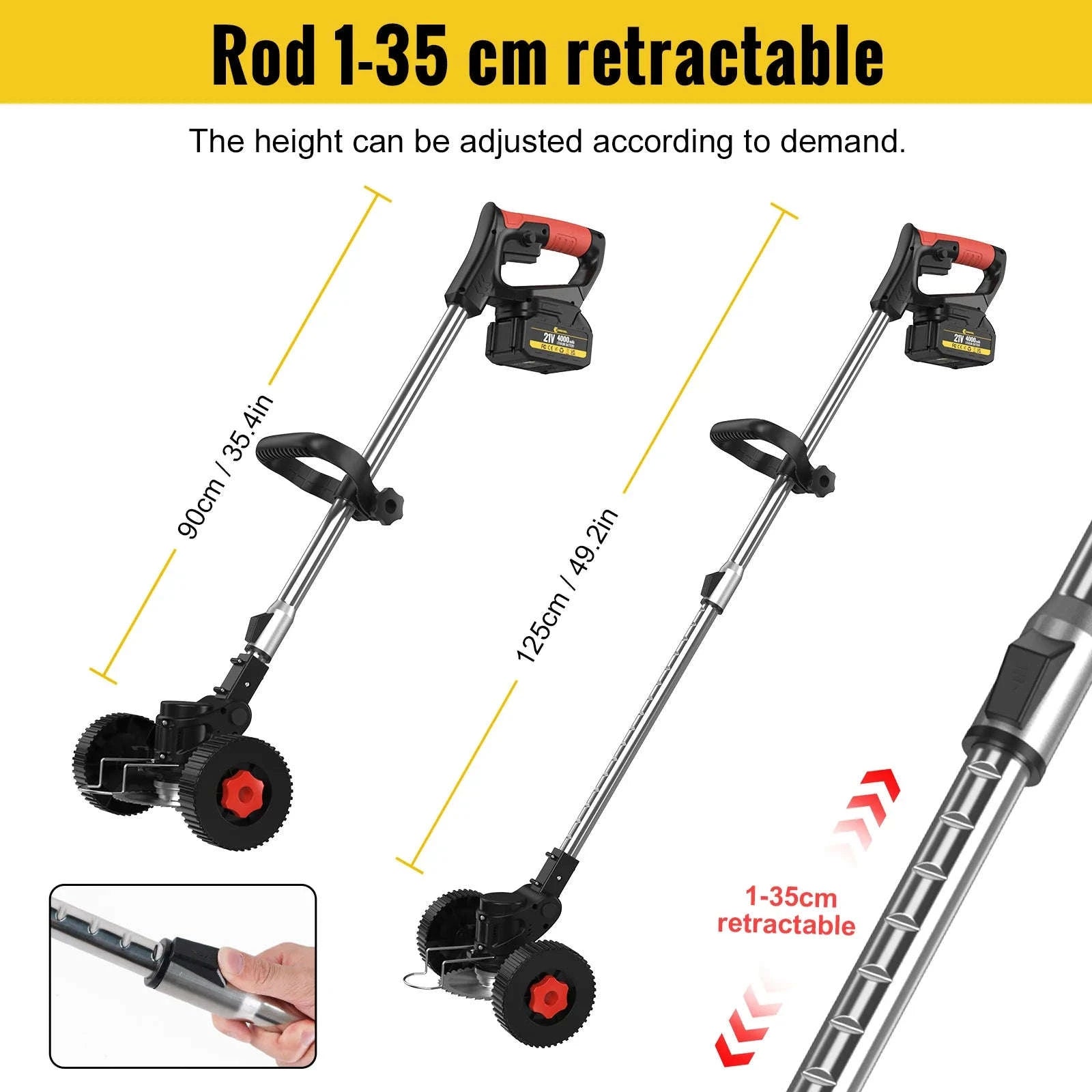 Conentool 24V Cordless Strimmer with Dual Batteries and Blade Set-21V-Green / UK / UNITED KINGDOM