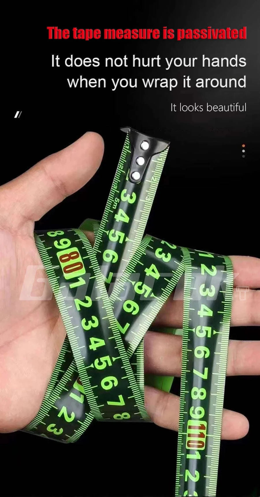 Construction Measuring Tape 3m–10m-Green 5M25mm