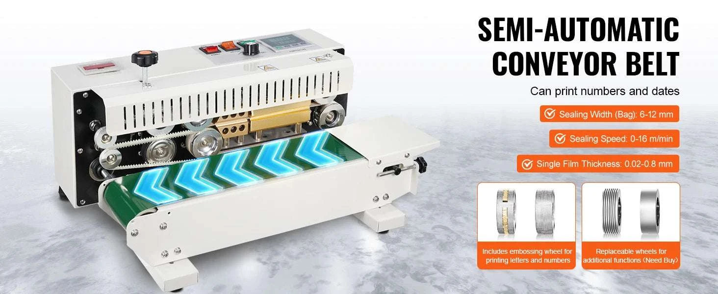Continuous Band Sealer Machine with Count Function for Plastic Bags-900MWSJ / United States