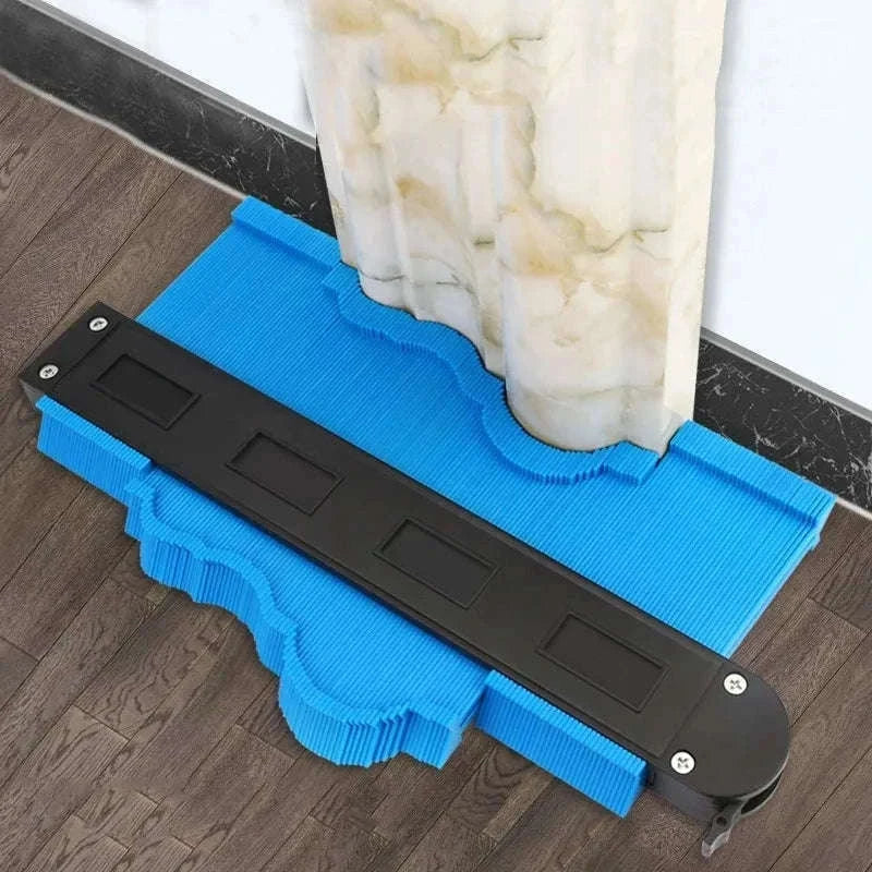 Contour Gauge Line Copier for Accurate Woodworking and Tile Fits-10 Inch Blue