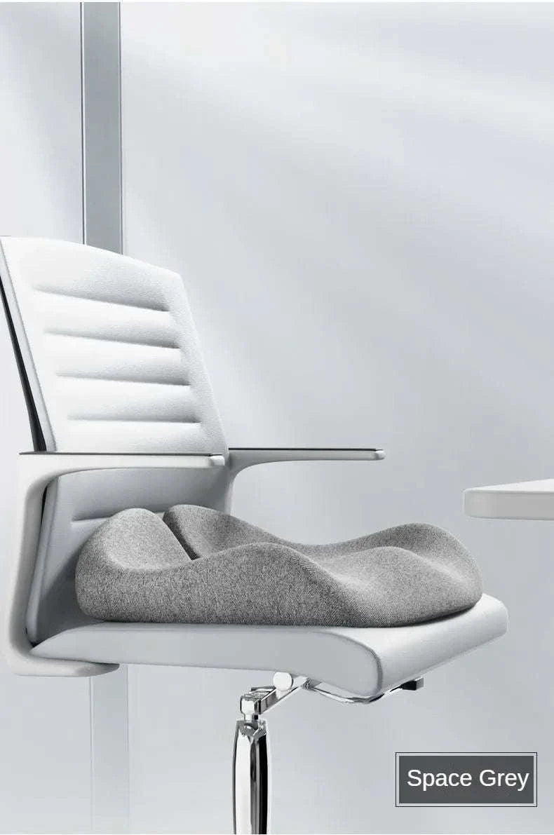 Contoured Memory Foam Seating Pad-Light Gray