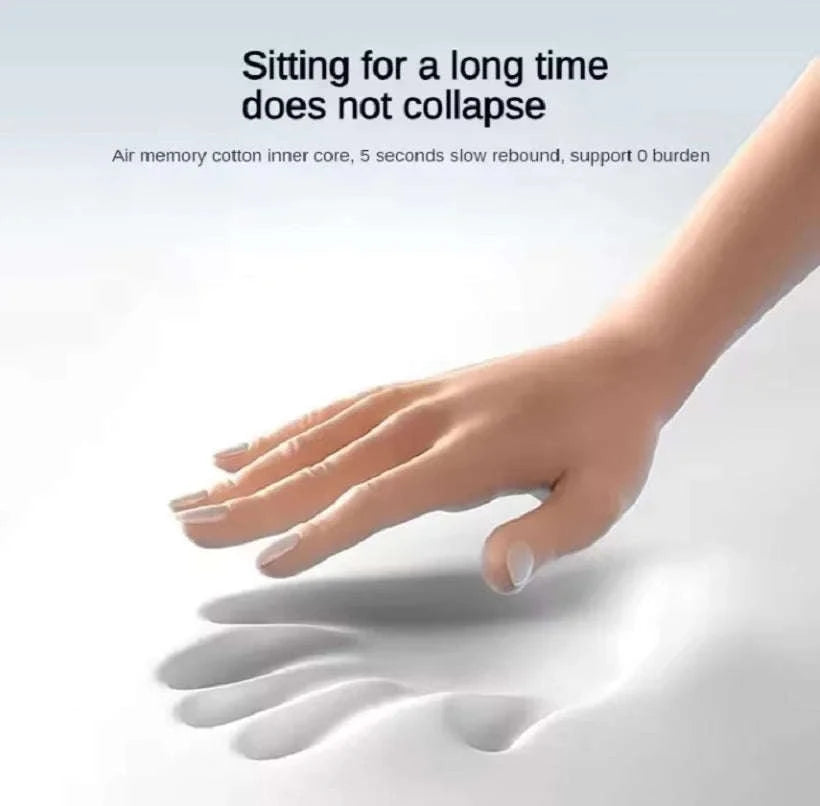 Contoured Memory Foam Seating Pad-Light Gray