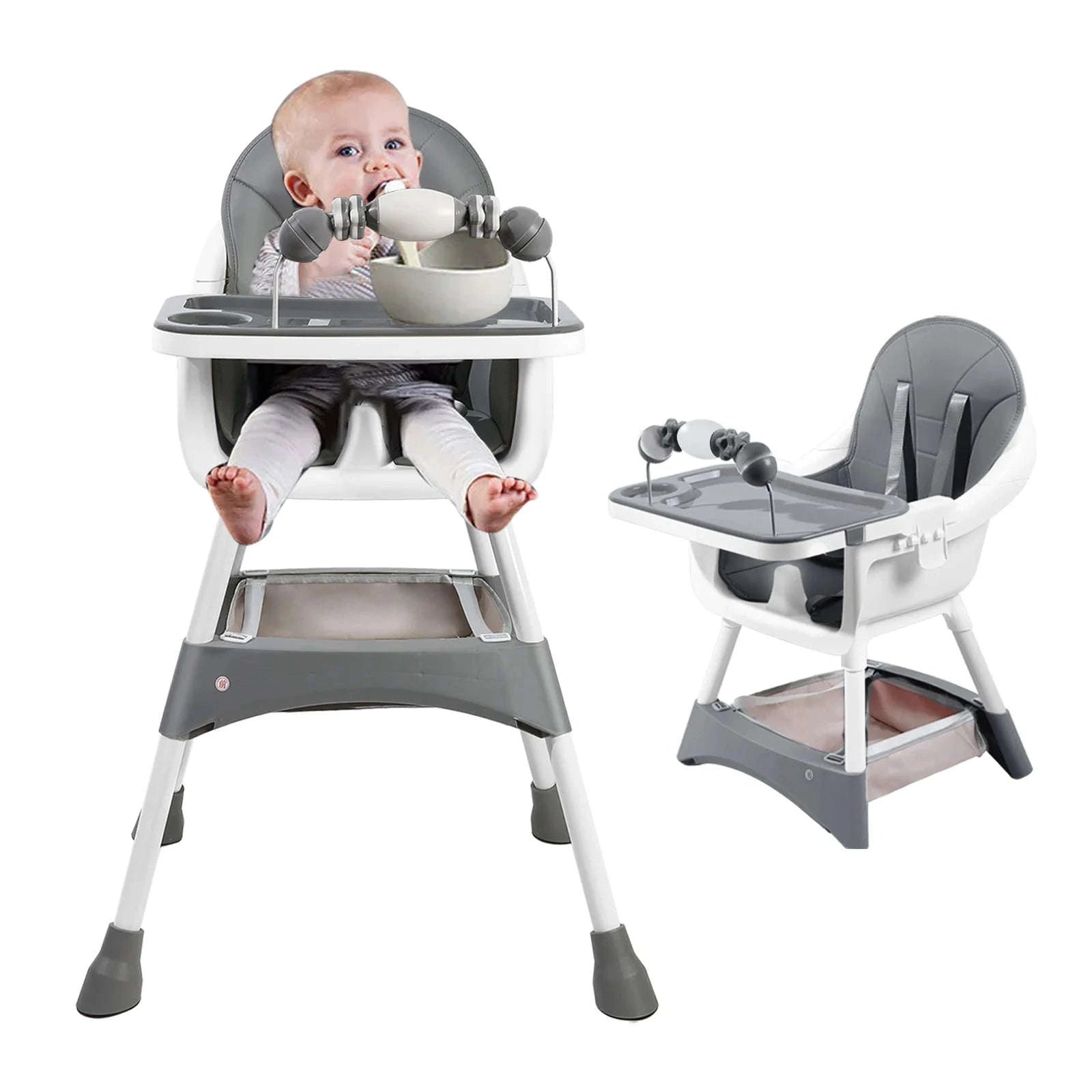 Convertible Baby High Chair-Pink / GERMANY
