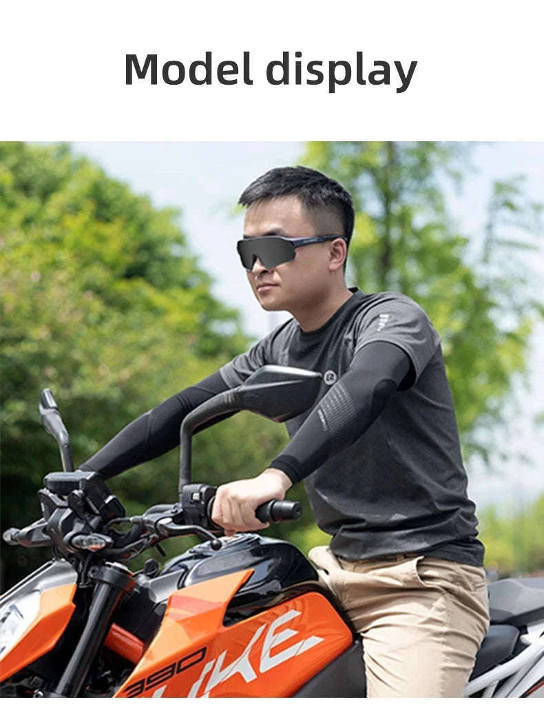 Cooling Cycling Arm Sleeves UV Protection Breathable Summer Cover-XT057BK / S
